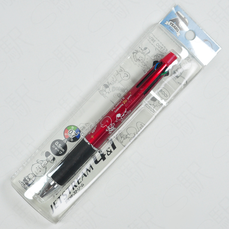 Mitsubishi Pencil Uni Jetstream 2&1 2-Color Ballpoint Pen and Mechanical Pencil x BSS Kutsuwa Snoopy - Red [ES292RD]